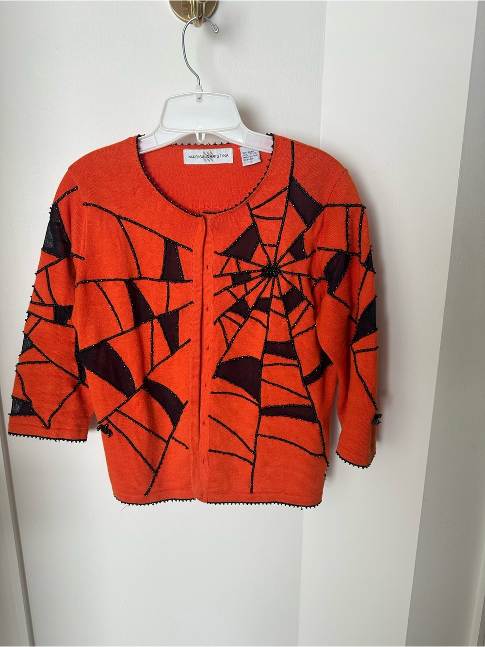 Marisa Christina, Halloween Sweater! 3/4 sleeve length.
